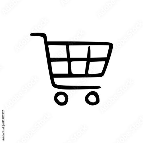 Outline Handdrawn Shopping Cart Icon