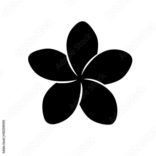 Blooming Silhouette: A minimalist, monochromatic depiction of a pristine flower, each petal gracefully unfurling. The dark outline against the background embodies simplicity and elegance.