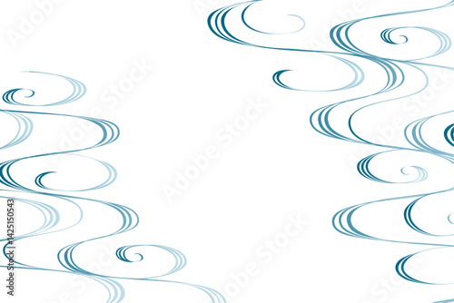 水の流れ、和柄、清流のイラスト