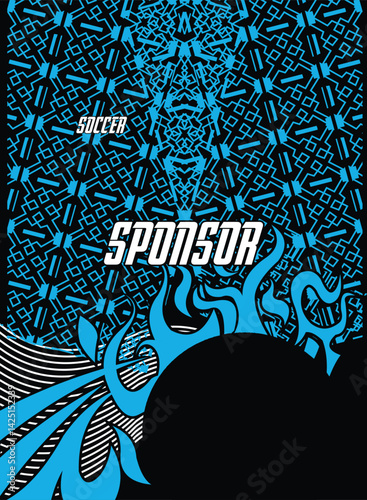 grunge Abstract Geometric Vector Pattern for Sports Jersey Sublimation