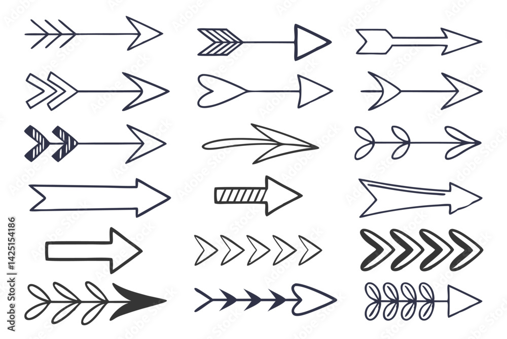 Arrow Vector Set – Paint Style Arrows for Urban and Artistic Designs