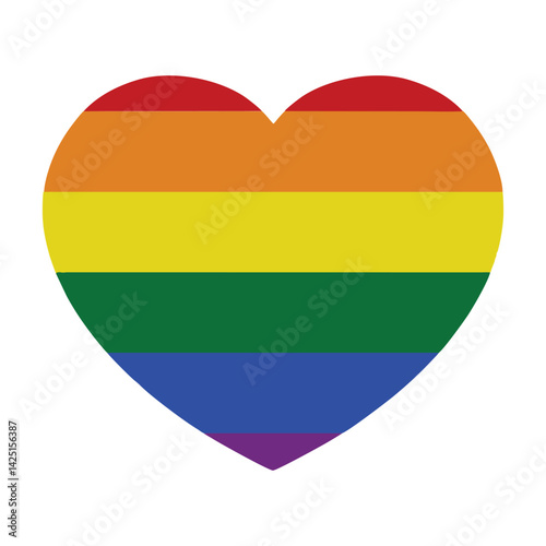 Free Download LGBTQ flag in the heart, vector illustration. - GFXLoad
