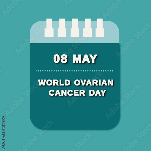 disease, ovarian, awareness, health, ribbon, cancer, support, day, illustration, illness, hope, female, teal, campaign, care, vector, symbol, medical, background, poster, world, help, prevention