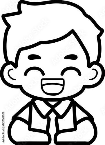 Flat Design Child Faces for Educational Materials