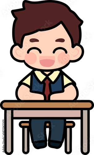 Flat Design Child Faces for Educational Materials