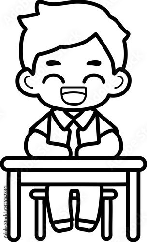 Flat Design Child Faces for Educational Materials