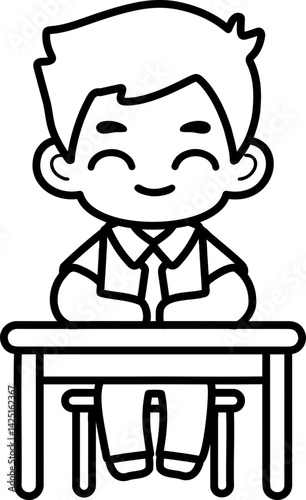 Flat Design Child Faces for Educational Materials