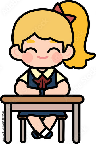 Flat Design Child Faces for Educational Materials