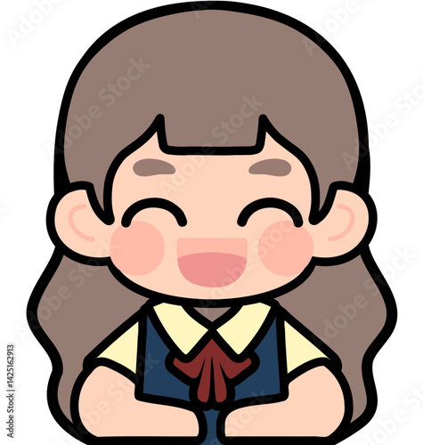 Flat Design Child Faces for Educational Materials