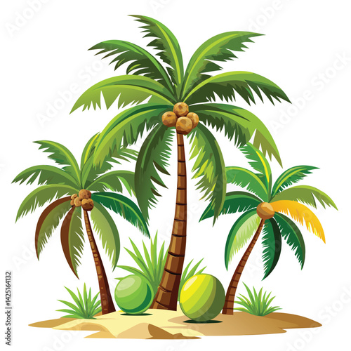 tropical palm trees