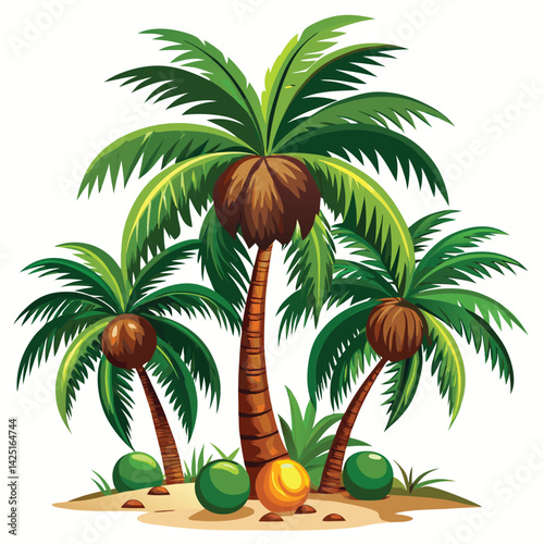 tropical palm trees