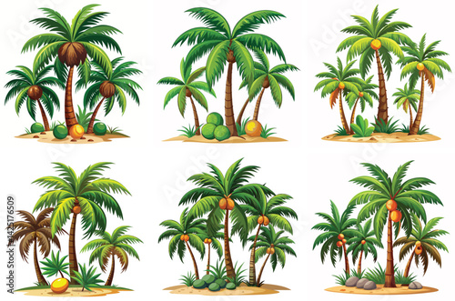 palm trees vector illustration