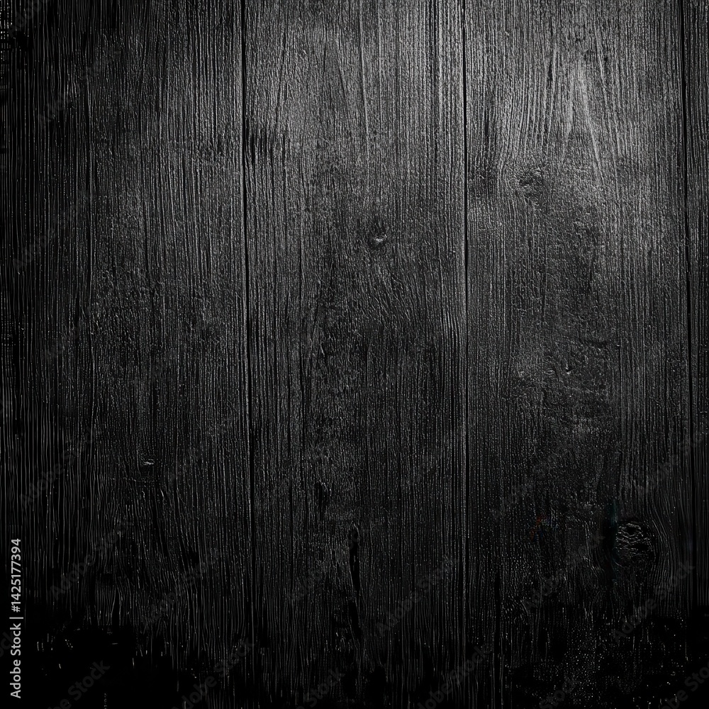 Dark, textured wood grain background with vertical planks. Subtle variations in tone create a moody, rustic aesthetic