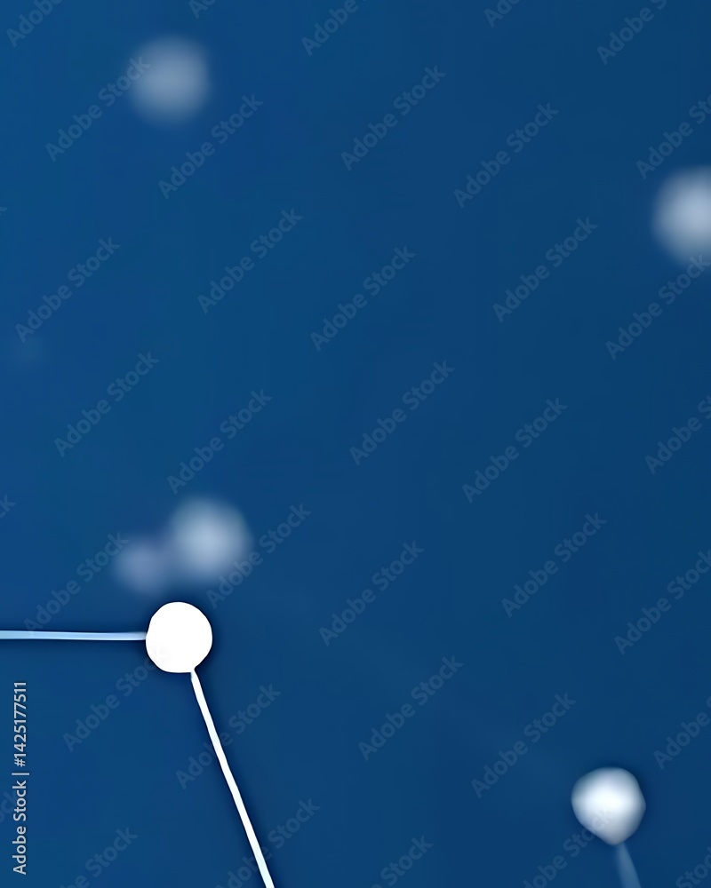 Abstract Network Connection: Nodes and Lines on Blue Background Abstract Network Connection: Nodes and Lines on Blue Background