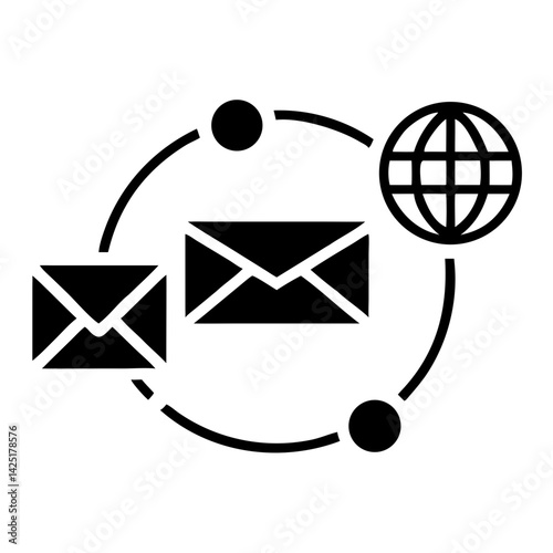 Business Email Icon for Online Correspondence Business icons Vector Illustration