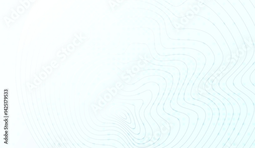 Minimalist Topographic Lines on Pale Cyan Gradient Background for Scientific Visualization and Atmospheric Study or as a Subdued Elegant Web Design Element