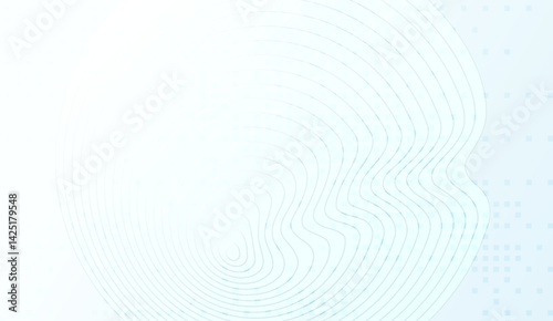 Abstract Minimalist Light Blue Background with Subtle Curves and Dots, Offering Serenity and a Modern Artistic Impression for Design and Creative Projects