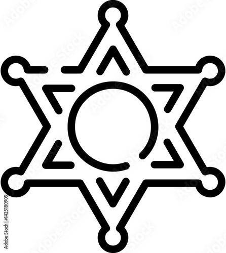 Star line editable icon. Editable stroke. Vector illustration.