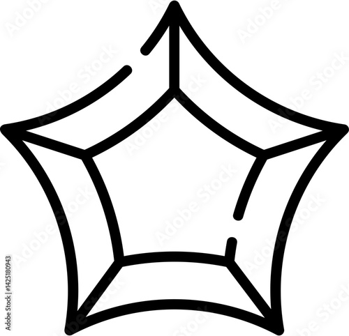 Star line editable icon. Editable stroke. Vector illustration.