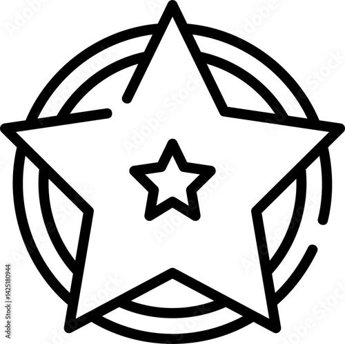 Star line editable icon. Editable stroke. Vector illustration.