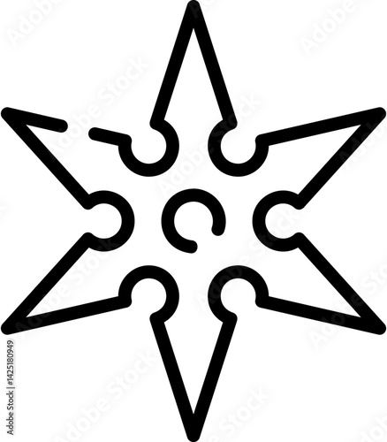 Star line editable icon. Editable stroke. Vector illustration.