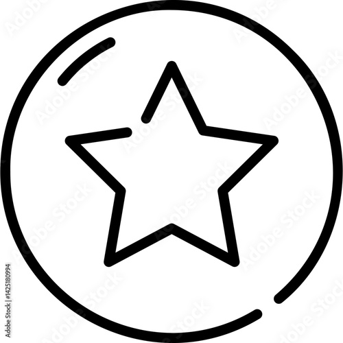 Star line editable icon. Editable stroke. Vector illustration.