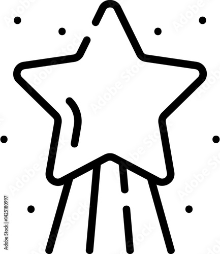 Star line editable icon. Editable stroke. Vector illustration.