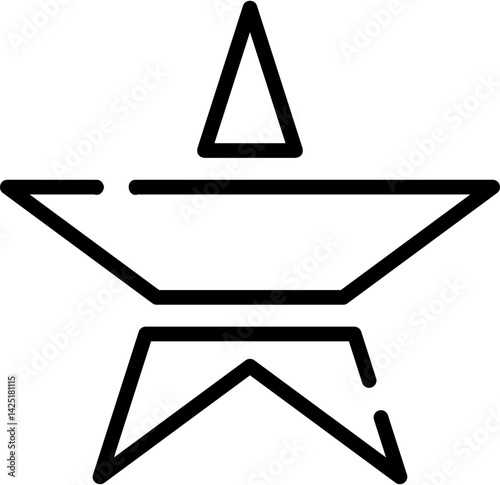 Star line editable icon. Editable stroke. Vector illustration.