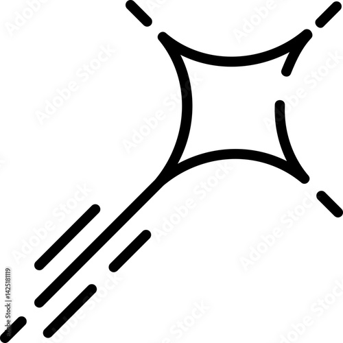 Star line editable icon. Editable stroke. Vector illustration.
