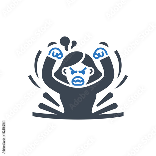 Angry Woman Icon