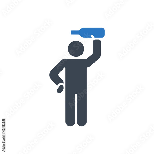 Person Raising Bottle Icon