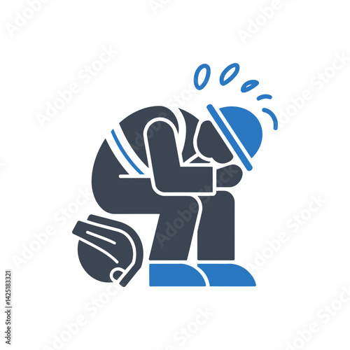 Worker Depression Icon