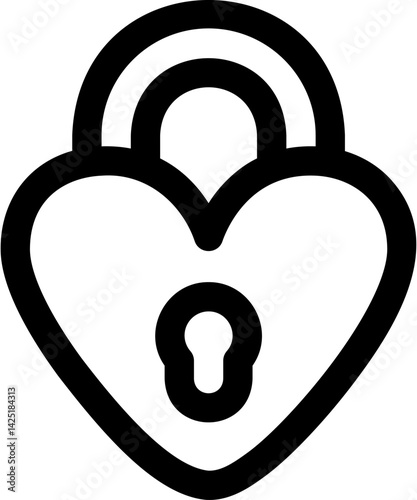 Heart line editable icon. Editable stroke. Vector illustration.