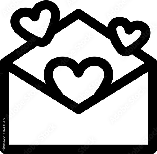 Heart line editable icon. Editable stroke. Vector illustration.
