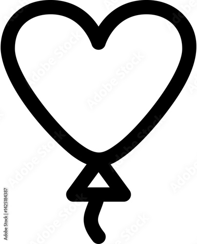 Heart line editable icon. Editable stroke. Vector illustration.