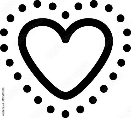 Heart line editable icon. Editable stroke. Vector illustration.