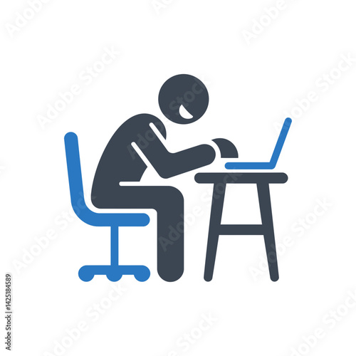 Workplace Fatigue Position Icon