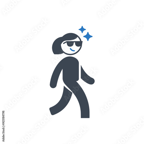 Confident Walking Person Icon