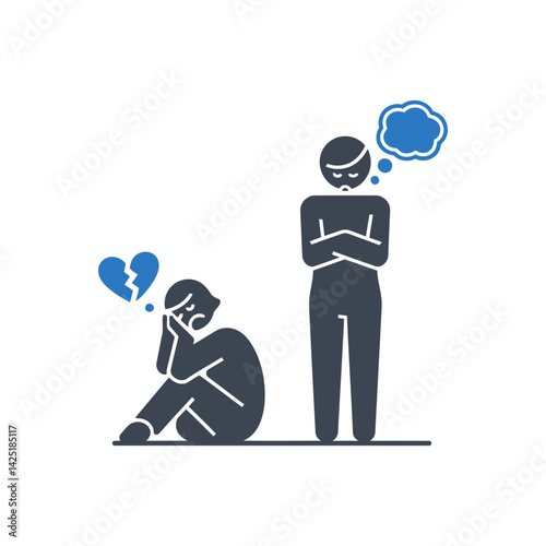Emotional Distance Conflict Icon