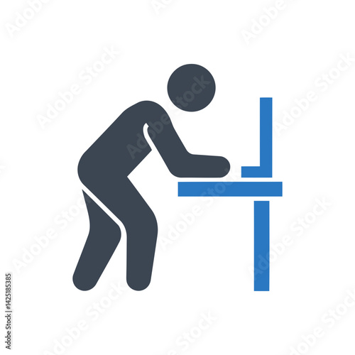 Standing Desk Workstation Icon