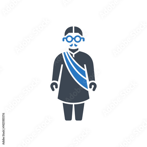 Academic Scholar Figure Icon
