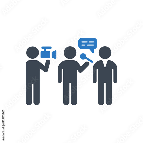 Interview Media Communication Icon
