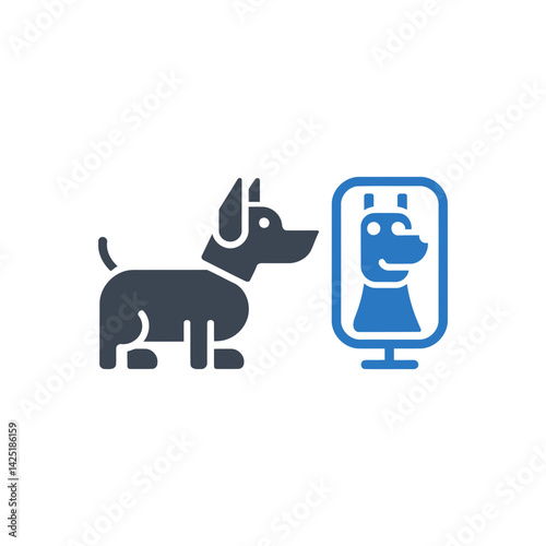 Dog Mirror Reflection Icon