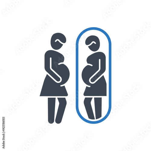 Pregnancy Mirror Reflection Icon