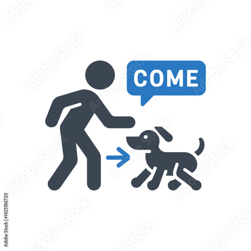 Dog Command Come Icon