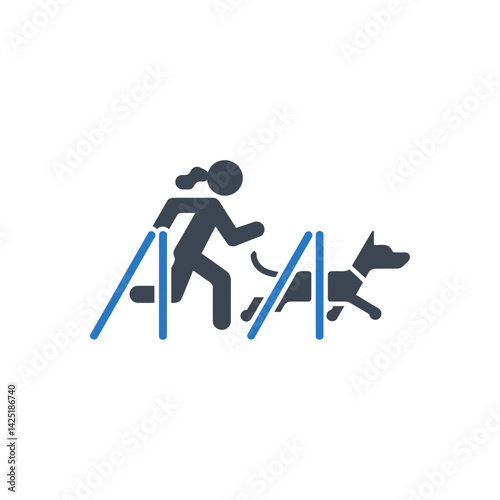 Dog Agility Training Icon