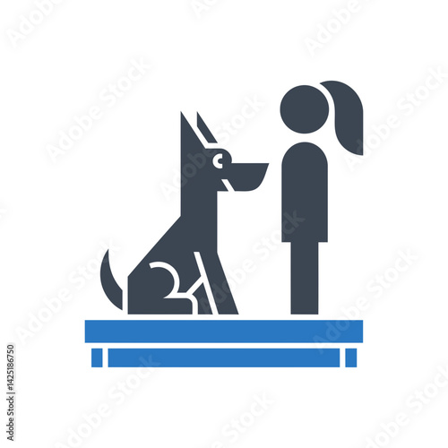 Dog Platform Training Icon