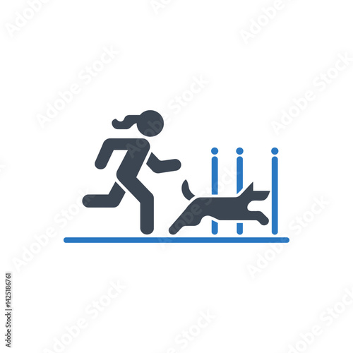 Dog Agility Training Icon
