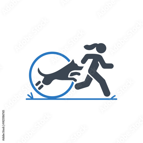 Dog Hoop Training Icon