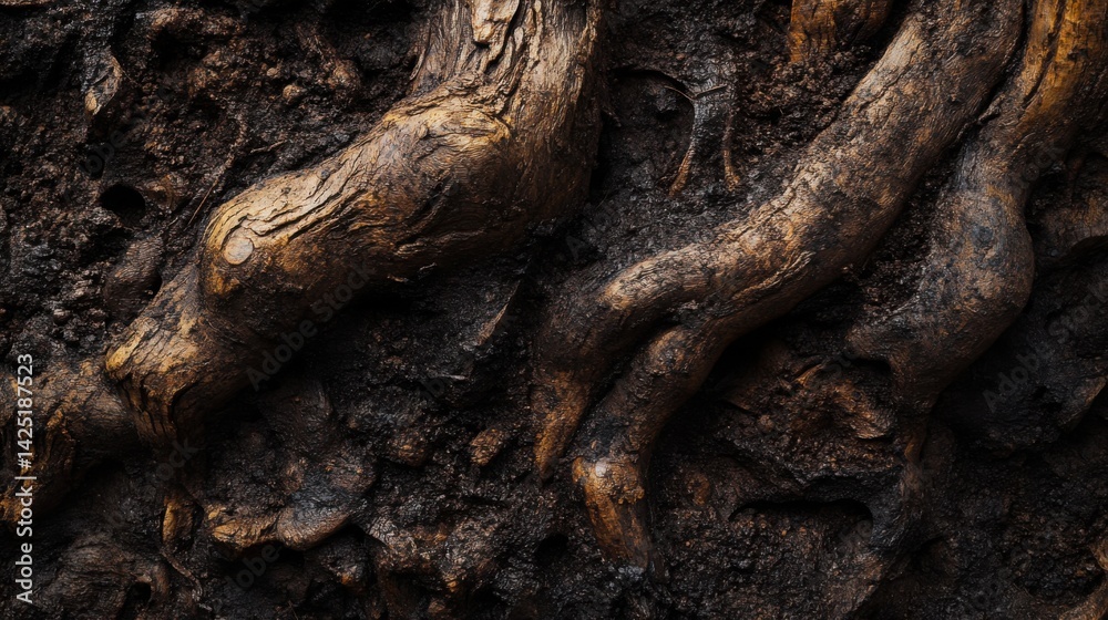Tree Roots and Soil Detail Tree Roots and Soil Detail